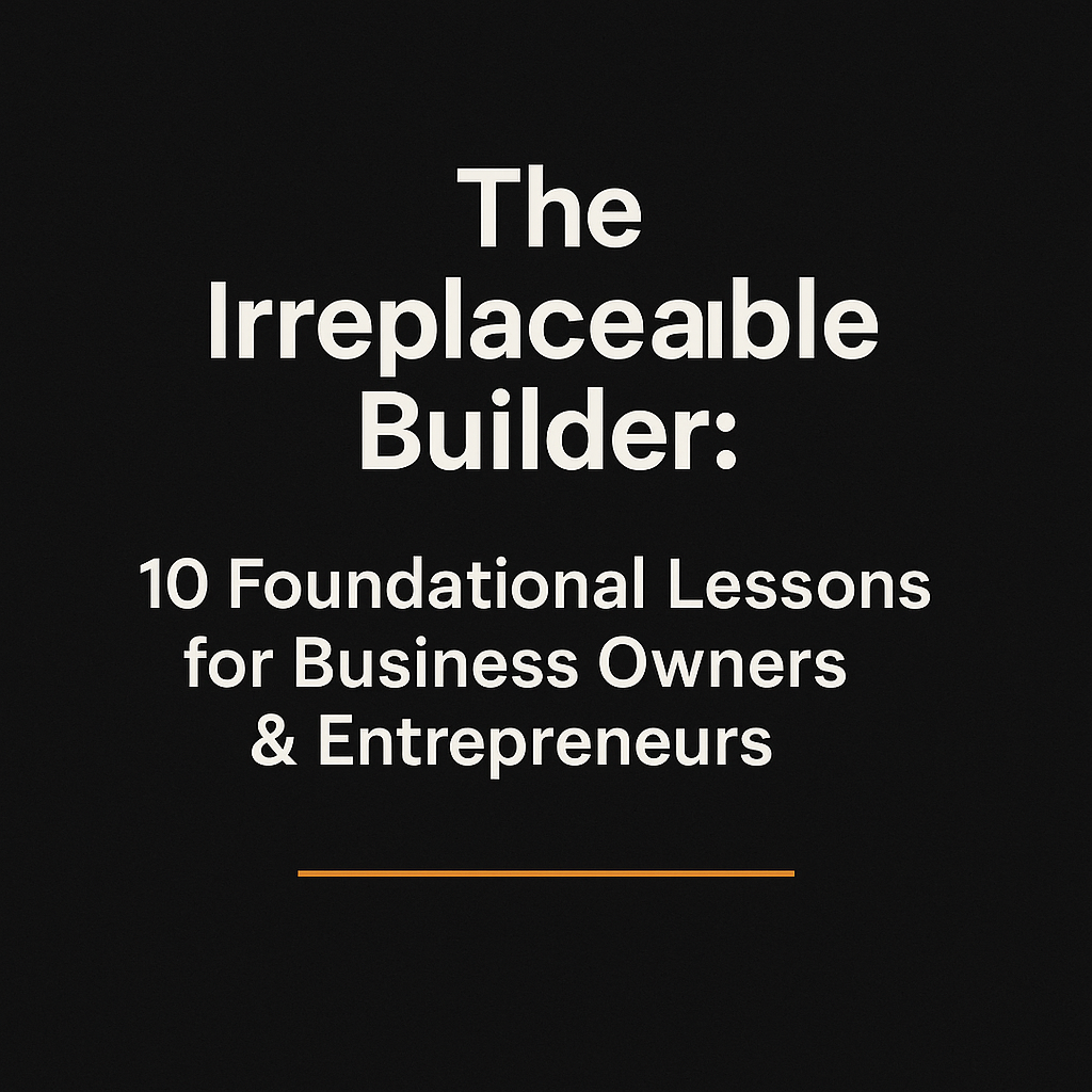 The Irreplaceable Builder: 10 Foundational Lessons for Business Owners & Entrepreneurs