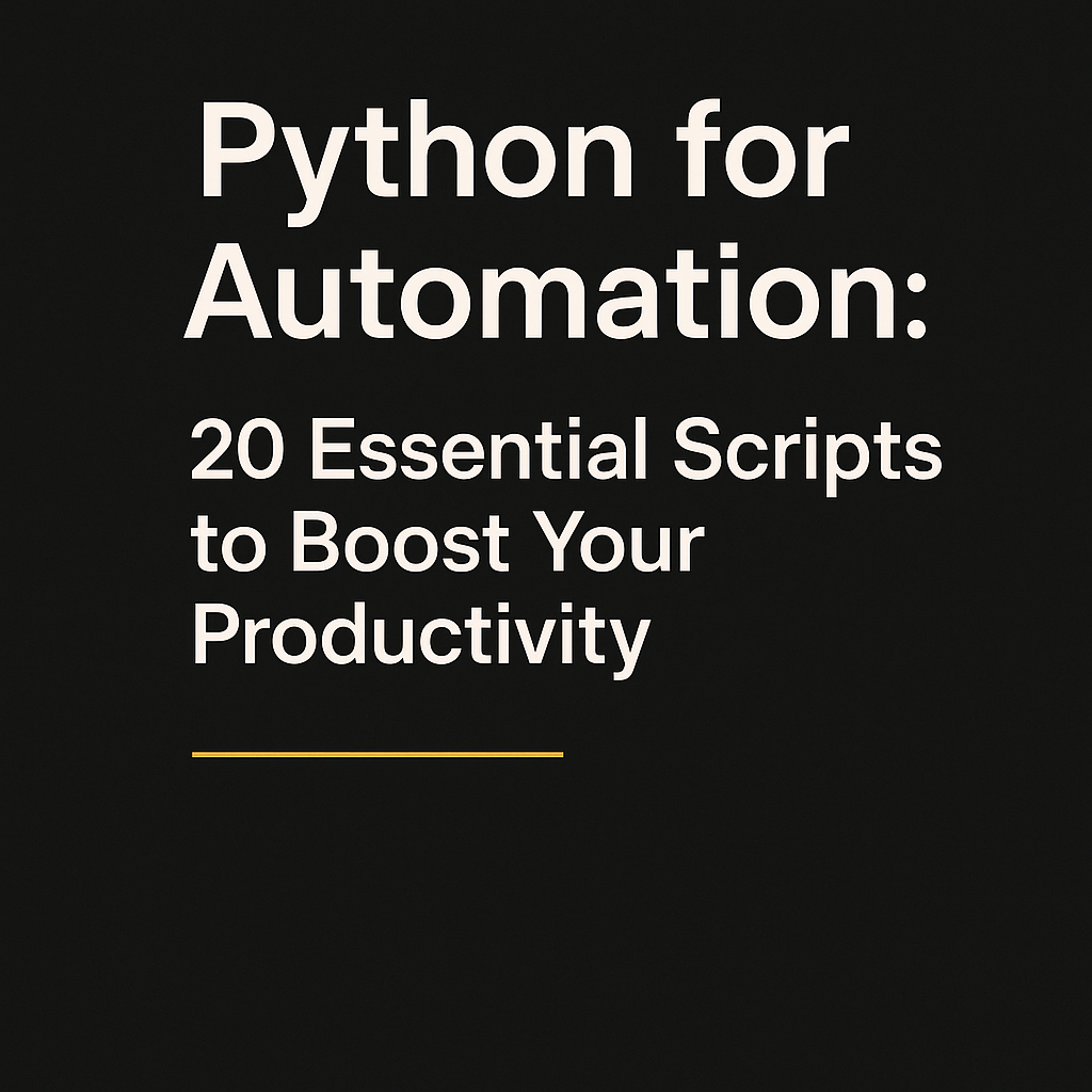 Python for Automation: 20 Essential Scripts to Boost Your Productivity