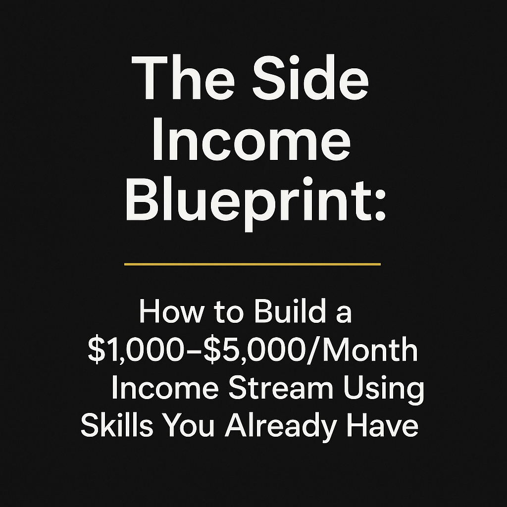 The Side Income Blueprint: How to Build a $1,000–$5,000/Month Income Stream Using Skills You Already Have